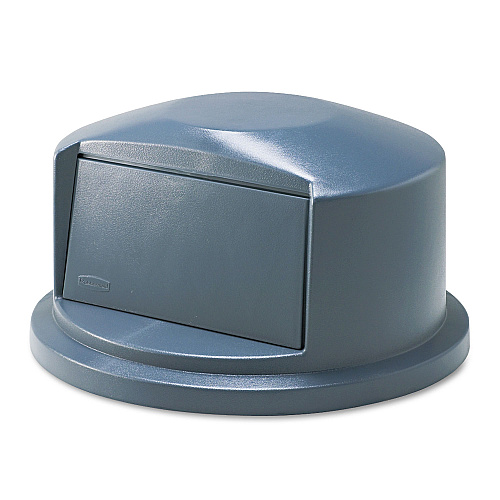 Rubbermaid Commercial BRUTE Dome Top Swing Door Lid for 32 gal Waste Containers, Plastic, Gray (263788GY)