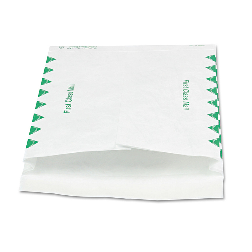 Survivor Open End Expansion Mailer Value Pack, First Class, Lightweight Tyvek, #13 1/2, Flip-Stik Redi-Strip, 10 x 13, White, 100/CT (R4510)
