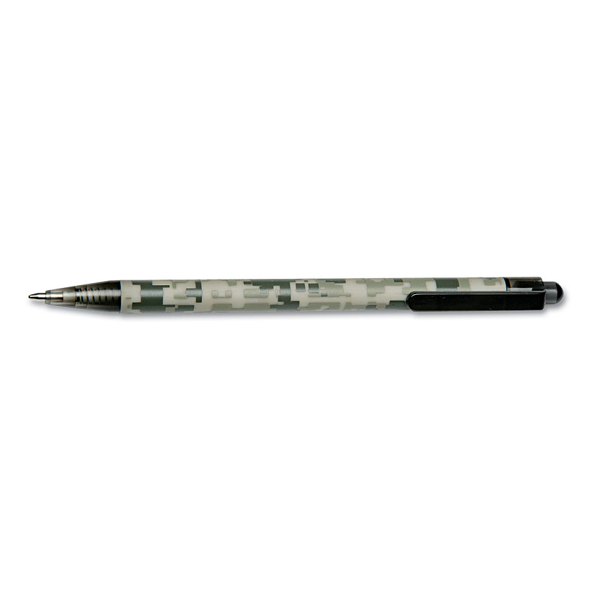 AbilityOne 7520014575400 SKILCRAFT ACU-500 Ballpoint Pen, Retractable, Medium 1 mm, Black Ink, Camouflage Barrel, Dozen