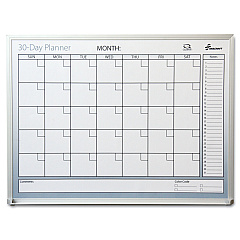 AbilityOne 7520012239896 SKILCRAFT Quartet 30-Day Wet Erase Planner w/Aluminum Frame, 24 x 36