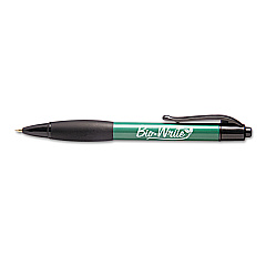 AbilityOne 7520015789307 SKILCRAFT BioWrite Ballpoint Pen, Retractable, Medium 1 mm, Black Ink, Green Barrel, Dozen
