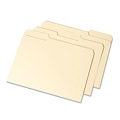 AbilityOne 7530015833820 SKILCRAFT Manila Interior Height Folders, 1/3-Cut Tabs: Assorted, Letter Size, Manila, 100/Box