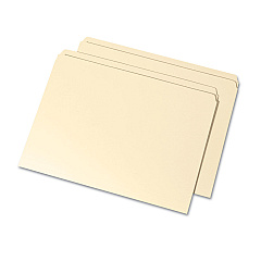AbilityOne 7530015833821 SKILCRAFT Manila Interior Height Folders, Straight Tabs, Letter Size, Manila, 100/Box