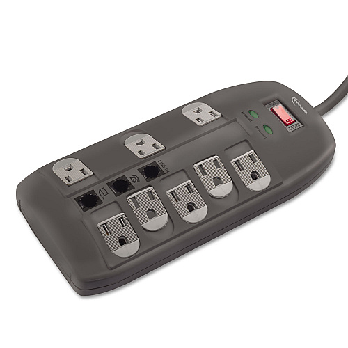 Innovera Surge Protector, 8 AC Outlets, 6 ft Cord, 2,160 J, Black (IVR71656)