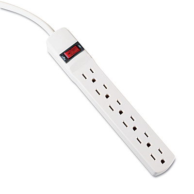 Innovera Power Strip, 6 Outlets, 15 ft Cord, Ivory (IVR73315)