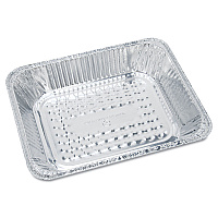 HFA Aluminum Oblong Container, 1-lb Capacity, 4.56 x 5.56 x 1.63, Silver, 1,000/Carton (205930)