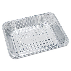 HFA Aluminum Oblong Container, 1-lb Capacity, 4.56 x 5.56 x 1.63, Silver, 1,000/Carton (205930)