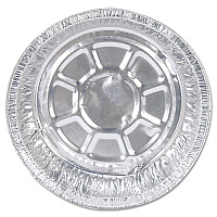 HFA Round Aluminum Container, 24 oz, 7" Diameter, Silver, 500/Carton (204725)