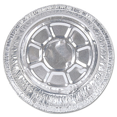 HFA Round Aluminum Container, 24 oz, 7" Diameter, Silver, 500/Carton (204725)