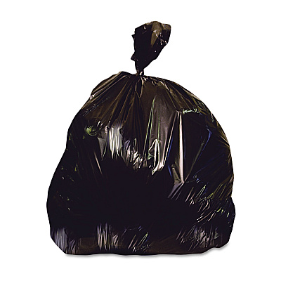 Heritage Low-Density Repro Can Liner, 56 gal, 2 mil, 43" x 47", Black, 100/Carton (X8647QK)