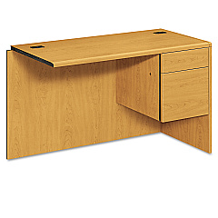 HON 10700 "L" Workstation Return, Right 3/4 Pedestal, 48w x 24d x 29 1/2h, Harvest (10715RCC)