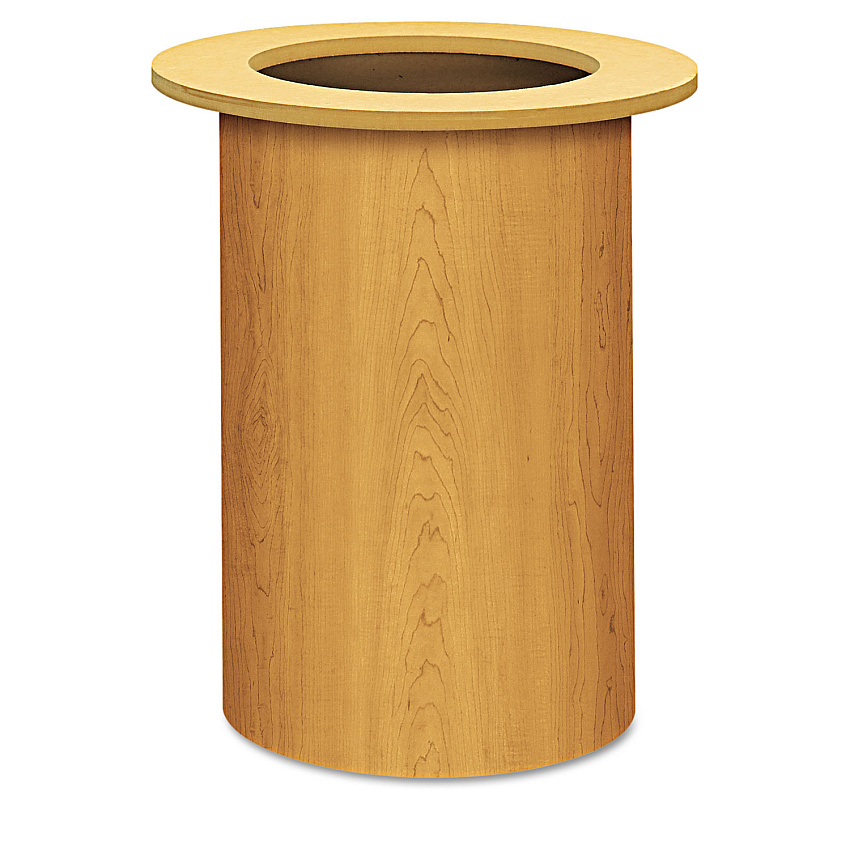 HON Laminate Cylinder Table Base, 18" dia x 28h, Harvest (TLRAC)