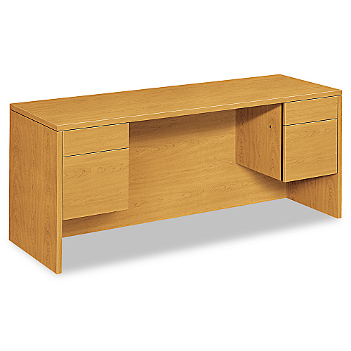 HON 10500 Series Kneespace Credenza With 3/4-Height Pedestals, 72w x 24d, Harvest (10543CC)
