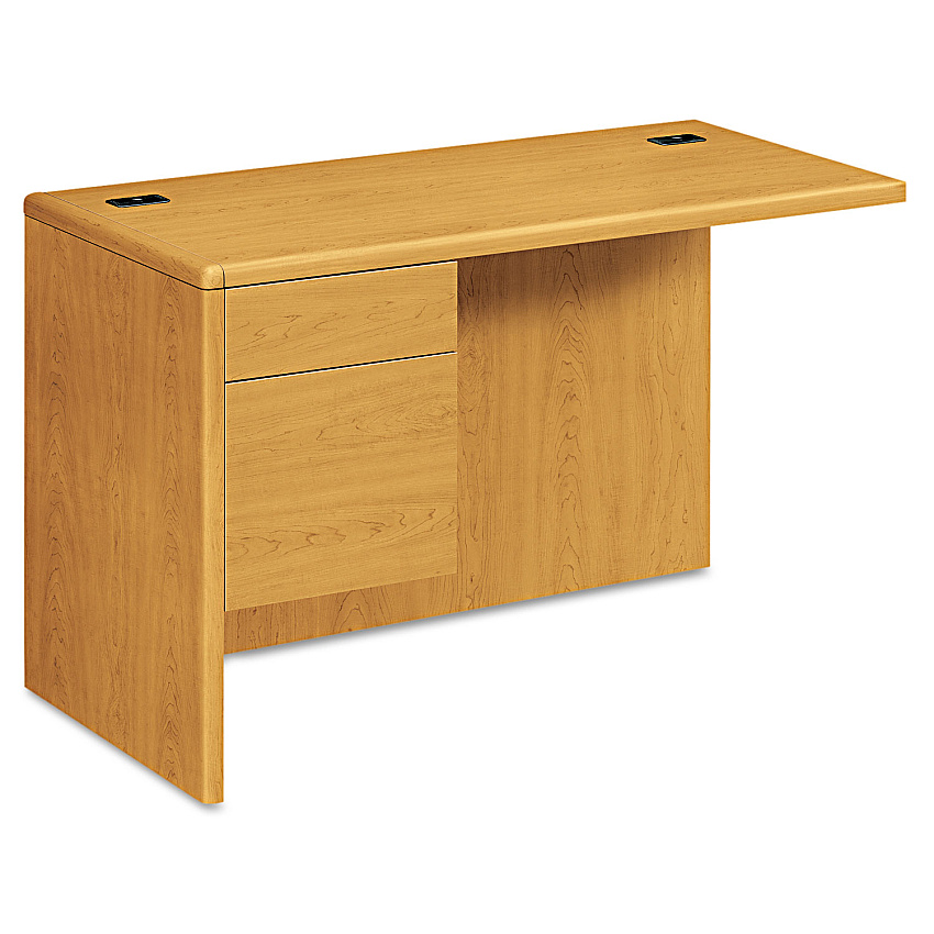 HON 10700 "L" Workstation Return, Left 3/4 Pedestal, 48w x 24d x 29 1/2h, Harvest (10716LCC)