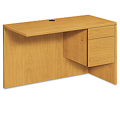 HON 10500 Series L Workstation Return, 3/4 Height Right Ped, 48w x 24d, Harvest (10515RCC)