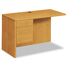 HON 10500 Series L Workstation Return, 3/4 Height Left Ped, 48w x 24d, Harvest (10516LCC)