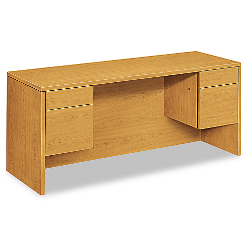 HON 10500 Series Kneespace Credenza With 3/4-Height Pedestals, 60w x 24d, Harvest (10565CC)