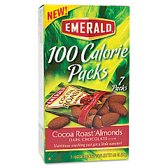 Emerald 100 Calorie Pack Cocoa Roast Almonds, 0.63 oz Packs, 7/Box (84325)