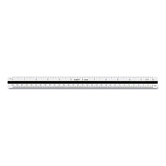 Chartpak Triangular Scale, Plastic, 12" Long, Engineering, Color-Coded (235E)