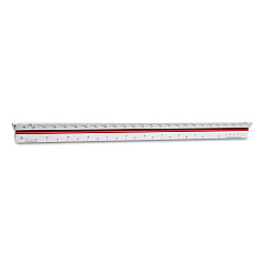 Chartpak Triangular Scale, Plastic, 12" Long, Architectural, Color-Coded (235A)
