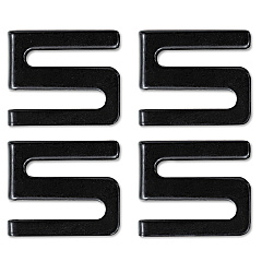 Alera Wire Shelving S Hooks, Metal, Black, 4 Hooks/Pack (ALESW59SHBL)