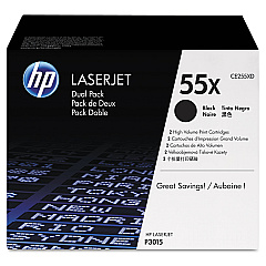 HP CE255XD Black Cartridge Dual Pack