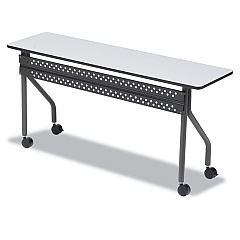 Iceberg OfficeWorks Mobile Training Table, Rectangular, 72w x 18d x 29h, Gray/Charcoal (68067)