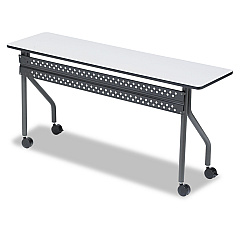 Iceberg OfficeWorks Mobile Training Table, 60w x 18d x 29h, Gray/Charcoal (68057)