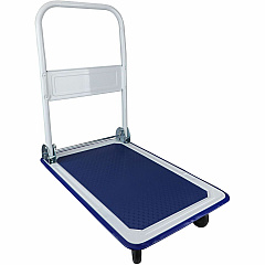 Sparco Folding Platform Truck Tubular Handle - 330 lb Load Capacity - 4 Casters - 4" Caster Size - Steel, Plastic - 18.13" Width x 29" Depth x 29.50" Height - Gray - 1 Each (02039)