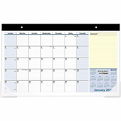 At-A-Glance QuickNotes Compact Monthly Desk Pad Calendar Standard - Julian Dates - Monthly - 13 Month - January 2027 to January 2028 - 1 Month Single Page Layout - 18" x 11" Sheet Size - White Sheet - Headband - Desktop - Blue, White, Yellow - P (SK71000) At-A-Glance QuickNotes Compact Monthly Desk Pad Calendar Standard - Julian Dates - Monthly - 13 Month - January 2027 to January 2028 - 1 Month Single Page Layout - 18" x 11" Sheet Size - White Sheet - Headband - Desktop - Blue, White, Yellow - P (SK71000)