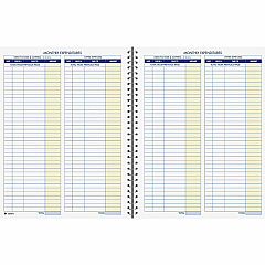 Adams Monthly Bookkeeping Record Book Spiral Bound - White Sheet(s) - Blue, Yellow Print Color - 1 Each (AFR71)