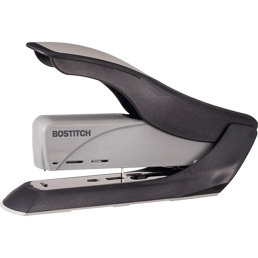 Bostitch Spring-Powered Antimicrobial Heavy Duty Stapler Staples Upto 60 Sheet - Staple Size: 0.31" , 0.37" - 2.62" Throat Depth - Black, Gray - Steel, Rubber, Plastic - 1 Each (1200)