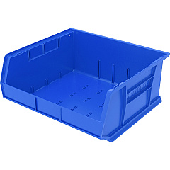 Akro-Mils Akrobins Storage Bin 7" Height x 16.50" Width x 14.80" Depth - Unbreakable, Water Proof, Stackable, Corrosion Proof - Blue - Polymer - 1 Each (30250B)