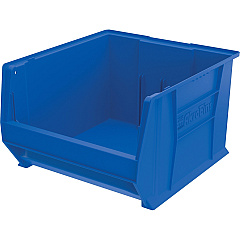 Akro-Mils Super-Size AkroBin Storage Bin Internal Dimensions: 16.56" Width x 16.87" Depth x 11.37" Height - External Dimensions: 18.4" Width x 20" Depth x 12" Height - 300 lb - Heavy Duty - Stackable - Polymer - Blue - 1 Each (30283B)