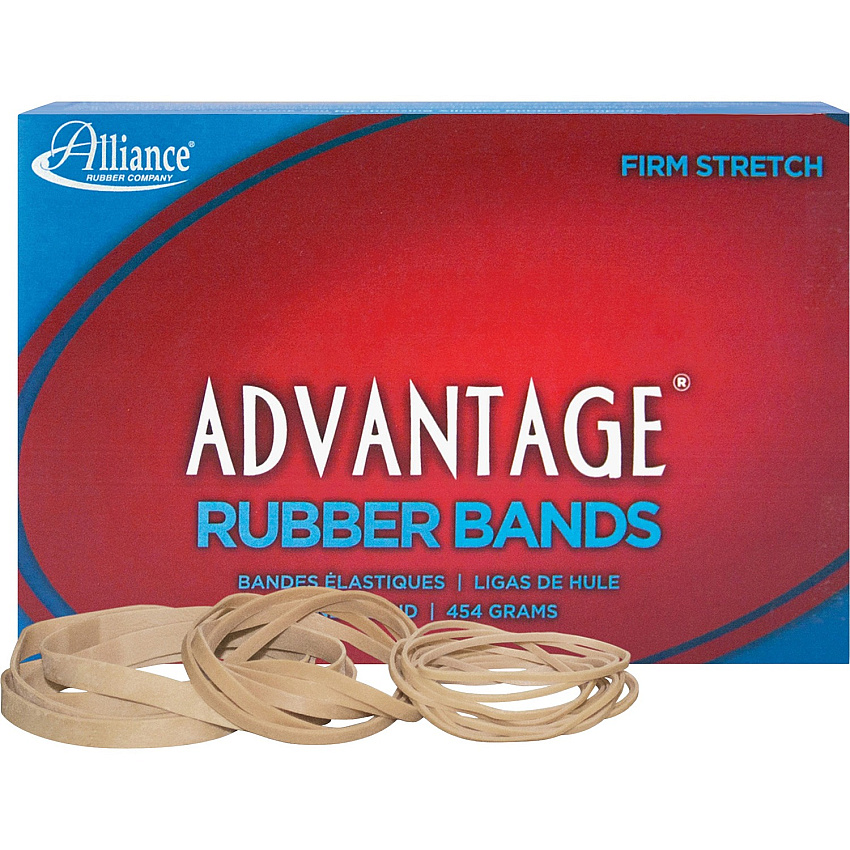 Alliance Rubber Advantage Rubber Bands Size: #54 - Stretchable, Elastic - Natural Crepe - 1 Box (26545)