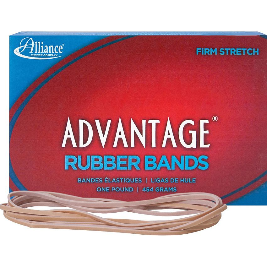Alliance Rubber Advantage Rubber Bands Size: #117B - 7" Length x 0.1" Width - Stretchable, Elastic - Natural Crepe - 200 / Box (27405)