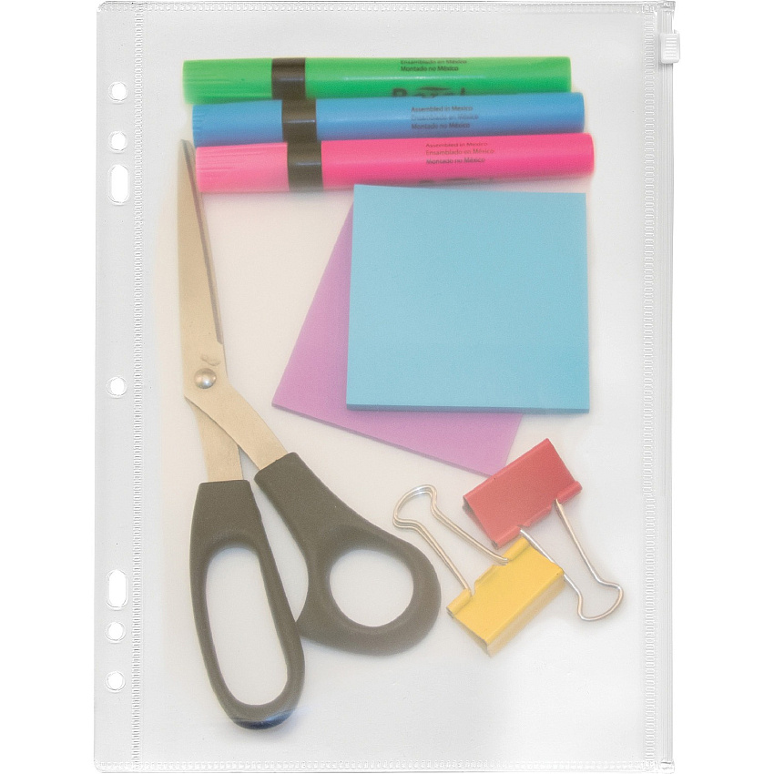Anglers Zip-All Ring Binder Pockets For 8" x 10 1/2" Sheet - Ring Binder - Clear - Polypropylene - 1 Each (52)