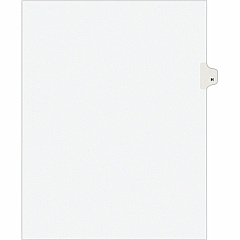 Avery&reg; Individual Legal Exhibit Dividers - Avery Style 25 x Divider(s) - Printed Tab(s) - Character - H - 1 Tab(s)/Set - 8.5" Divider Width x 11" Divider Length - Letter - White Paper Divider - White Tab(s) - 20% Recycled - Reinforced Tab, Rip (01408)
