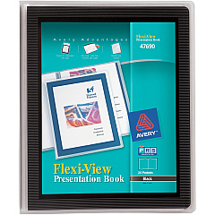 Avery&reg; Flexi-View Presentation Book Letter - 8 1/2" x 11" Sheet Size - 48 Sheet Capacity - Pocket: Internal - Polypropylene - Non-stick, Spill-free, Preprinted, Lightweight - 1 Each (47690)