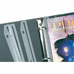 Baumgartens Magazine Organizer 12 Pack WHITE 11.6" Length - 3 x Holes - 3 x Rings - Ring Binder - White, Clear - Plastic - 12 / Pack (JT-9000) Baumgartens Magazine Organizer 12 Pack WHITE 11.6" Length - 3 x Holes - 3 x Rings - Ring Binder - White, Clear - Plastic - 12 / Pack (JT-9000)