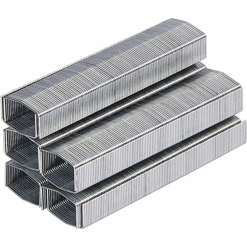 Bostitch PowerCrown Premium Staples 1/4" Leg - 1/2" Crown - Chisel Point - Silver - High Carbon Steel - 2.5" Height x 0.5" Width x 0.3" Length - 210 Per Strip - 1000/Pack - 10 / Box (SB810M)