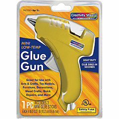 Creativity Street Trigger Style Mini Glue Gun Light Duty - 220°F (104.4°C) - Yellow, Clear - 1 Each (3350) Creativity Street Trigger Style Mini Glue Gun Light Duty - 220°F (104.4°C) - Yellow, Clear - 1 Each (3350)
