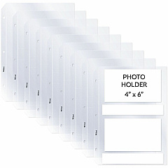 C-Line Ring Binder Photo Storage Pages 4 Capacity - 4" Width x 6" Length - 3-ring Binding - 50 / Box (52564) C-Line Ring Binder Photo Storage Pages 4 Capacity - 4" Width x 6" Length - 3-ring Binding - 50 / Box (52564)