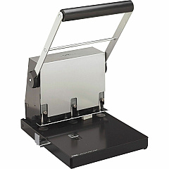 CARL Extra Heavy-duty 3-hole Power Punch 3 Punch Head(s) - 300 Sheet of 20lb Paper - 9/32" Punch Size - Steel - Platinum - 1 Each (63300)