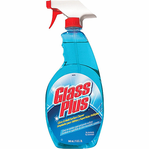 Diversey Glass Plus Multi-Surface Cleaner 32 fl oz (1 quart) - Non-streaking, Non Ammoniated - Blue Bottle - 1 Each (94378)