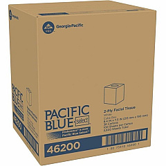 Pacific Blue Select Facial Tissue by GP Pro - Cube Box 2 Ply - 7.65" Width x 8.85" Length - White/ - 100 / Box (46200)