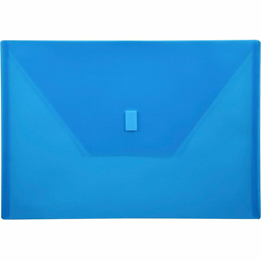 Lion A4 Recycled File Pocket 8 17/64" x 11 11/16" - Polypropylene - Blue - Weather Proof, Hook & Loop Closure, Heavy Duty - 20% Recycled - 1 Each (22080BL)