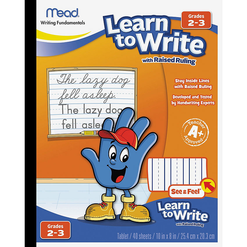 Mead Raised Ruling Dotted Line Writing Tablet 40 Pages - 0.75" Ruled - 8" x 10" Sheet Size - White Paper - 1 Each (48556)