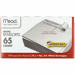 Mead No. 6-3/4 All-purpose White Envelopes Business - #6 3/4 - 3 5/8" Width x 6 1/2" Length - Self-sealing - White - 1 Box (75028) Mead No. 6-3/4 All-purpose White Envelopes Business - #6 3/4 - 3 5/8" Width x 6 1/2" Length - Self-sealing - White - 1 Box (75028)