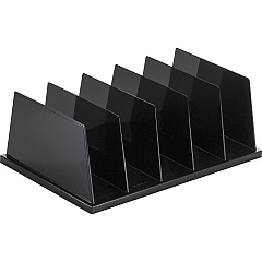 Officemate Desktop Sorter 5 Compartment(s) - 9" Height x 13.50" Width x 5" Depth - Desktop - Black - Plastic - 1 Each (21222)